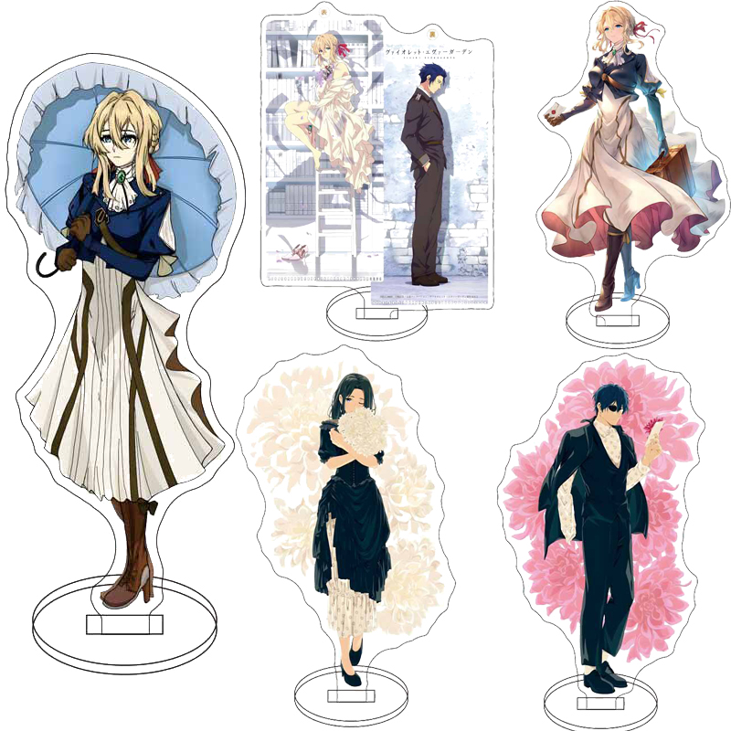 Anime Merchandise Collection - 16cmのアニメアクリルスタンド「ヴァイオレット・エヴァーガーデン」 ‌ クラウディア・ホジンス、ギルバート、ブーゲンビリア、ヴァイオレット・エヴァーガーデン、コスプレフィギュア、オーナメント、ギフト