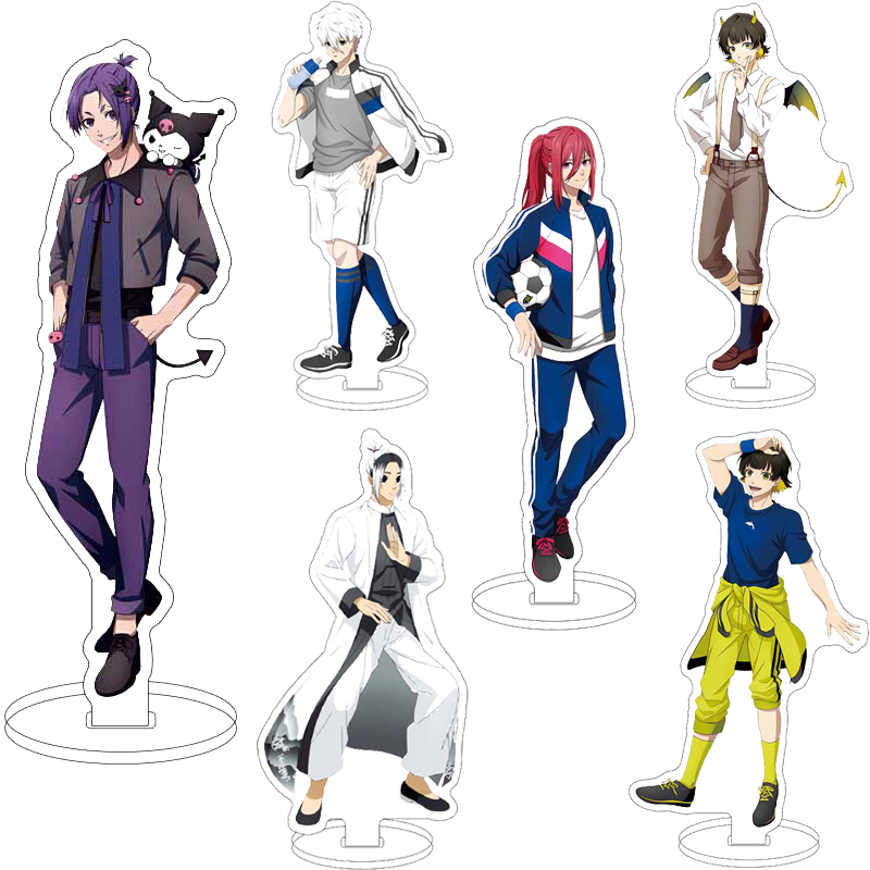 Anime Merchandise Collection - 16cmのアクリル製フィギュアスタンド。アニメ「ブルーロック」の登場人物、巴御前、ガガマル、金剛、ライチ、千切、ヒョウマ、バチラ、メグルのコスプレ用オーナメント。ギフトにも最適。