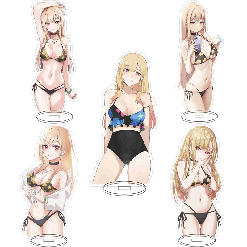 Anime Merchandise Collection - 16cmのアニメ「その着せ替え人形は恋をする」の登場人物、喜多川海林の水着姿のアクリル製大型スタンドフィギュア。コスプレグッズやクリスマスギフトとしても最適。